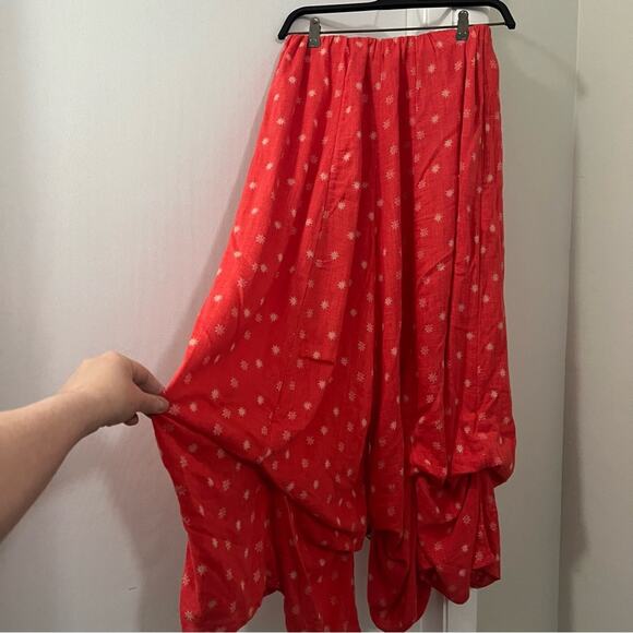 Free People Red Wide Leg Jumpsuit - Picture 10 of 14